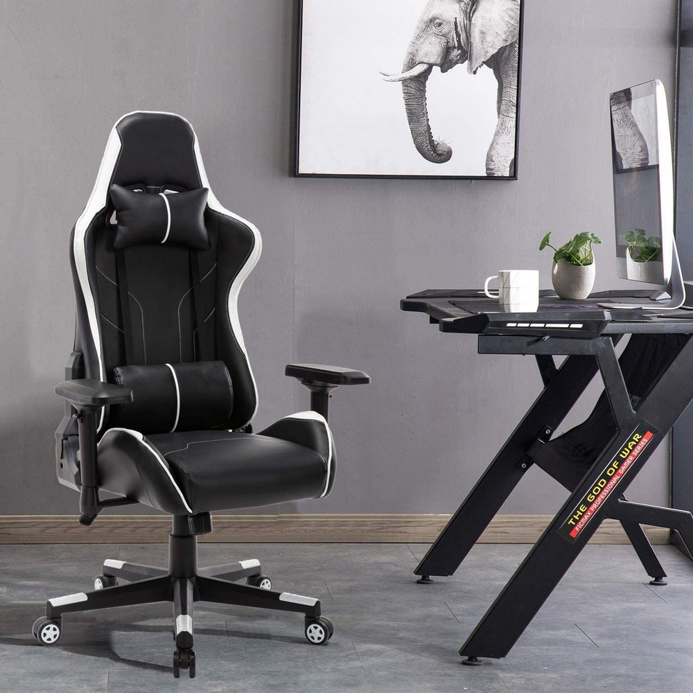 Ergonomic Gaming Chair High Back PU Leather with Headrest Lumbar